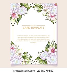 Romantic wedding invitation card. Wedding, marriage, bridal, birthday, Valentine's day.