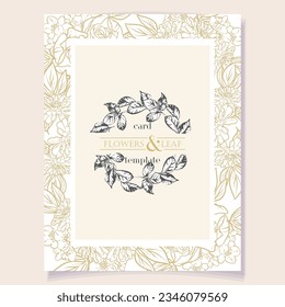 Romantic wedding invitation card. Wedding, marriage, bridal, birthday, Valentine's day.