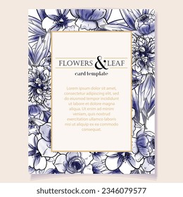 Romantic wedding invitation card. Wedding, marriage, bridal, birthday, Valentine's day.
