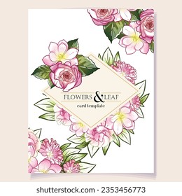 Romantic wedding invitation card. Wedding, marriage, bridal, birthday, Valentine's day.