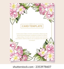 Romantic wedding invitation card. Wedding, marriage, bridal, birthday, Valentine's day.