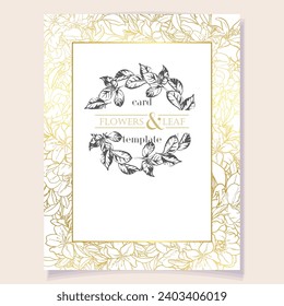 Romantic wedding invitation card. Wedding, marriage, bridal, birthday, Valentine's day.