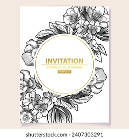 Romantic wedding invitation card. Wedding, marriage, bridal, birthday, Valentine's day.