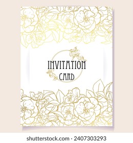 Romantic wedding invitation card. Wedding, marriage, bridal, birthday, Valentine's day.