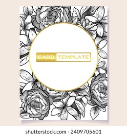 Romantic wedding invitation card. Wedding, marriage, bridal, birthday, Valentine's day.