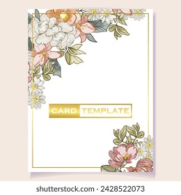 Romantic wedding invitation card. Wedding, marriage, bridal, birthday, Valentine's day.