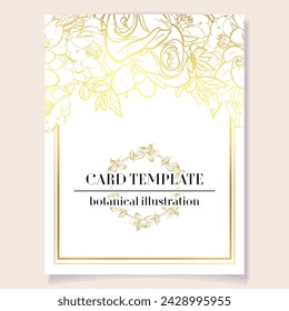 Romantic wedding invitation card. Wedding, marriage, bridal, birthday, Valentine's day.