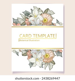Romantic wedding invitation card. Wedding, marriage, bridal, birthday, Valentine's day.