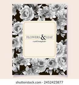 Romantic wedding invitation card. Wedding, marriage, bridal, birthday, Valentine's day.