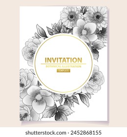 Romantic wedding invitation card. Wedding, marriage, bridal, birthday, Valentine's day.