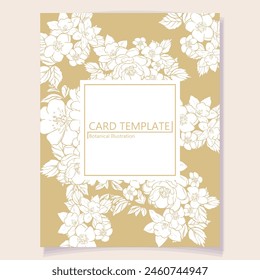 Romantic wedding invitation card. Wedding, marriage, bridal, birthday, Valentine's day.