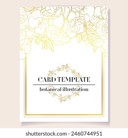 Romantic wedding invitation card. Wedding, marriage, bridal, birthday, Valentine's day.