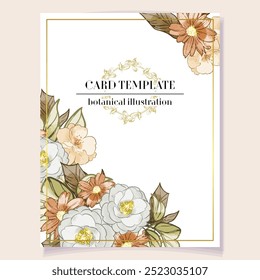 Romantic wedding invitation card. Wedding, marriage, bridal, birthday, Valentine's day.