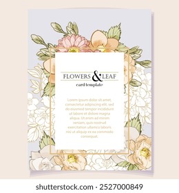 Romantic wedding invitation card. Wedding, marriage, bridal, birthday, Valentine's day.