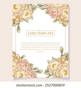 Romantic wedding invitation card. Wedding, marriage, bridal, birthday, Valentine's day.