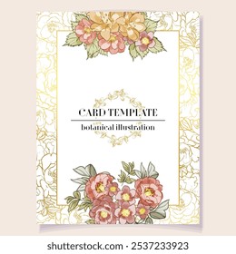 Romantic wedding invitation card. Wedding, marriage, bridal, birthday, Valentine's day.