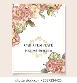 Romantic wedding invitation card. Wedding, marriage, bridal, birthday, Valentine's day.