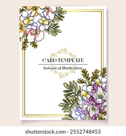 Romantic wedding invitation card. Wedding, marriage, bridal, birthday, Valentine's day.