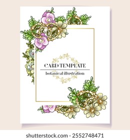 Romantic wedding invitation card. Wedding, marriage, bridal, birthday, Valentine's day.