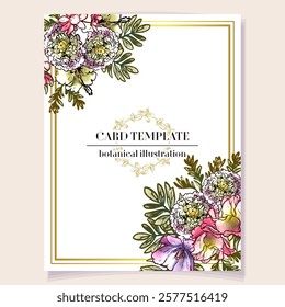 Romantic wedding invitation card. Wedding, marriage, bridal, birthday, Valentine's day.