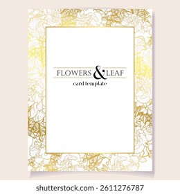 Romantic wedding invitation card. Wedding, marriage, bridal, birthday, Valentine's day.