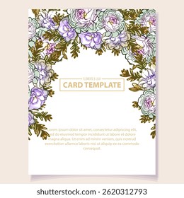 Romantic wedding invitation card. Wedding, marriage, bridal, birthday, Valentine's day.
