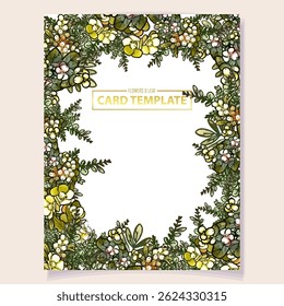 Romantic wedding invitation card. Wedding, marriage, bridal, birthday, Valentine's day.