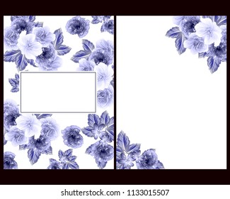 Romantic wedding invitation card suite. Wedding, marriage, bridal, birthday, Valentine's day.