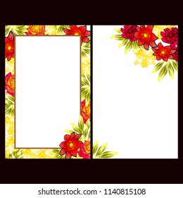 Romantic wedding invitation card suite. Wedding, marriage, bridal, birthday, Valentine's day.
