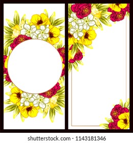 Romantic wedding invitation card suite. Wedding, marriage, bridal, birthday, Valentine's day.
