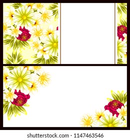 Romantic wedding invitation card suite. Wedding, marriage, bridal, birthday, Valentine's day.
