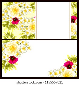 Romantic wedding invitation card suite. Wedding, marriage, bridal, birthday, Valentine's day.
