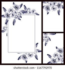 Romantic wedding invitation card suite. Wedding, marriage, bridal, birthday, Valentine's day.