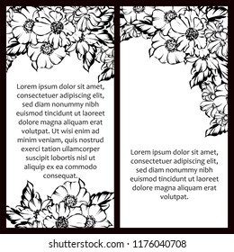 Romantic wedding invitation card suite. Wedding, marriage, bridal, birthday, Valentine's day.