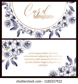 Romantic wedding invitation card suite. Wedding, marriage, bridal, birthday, Valentine's day.