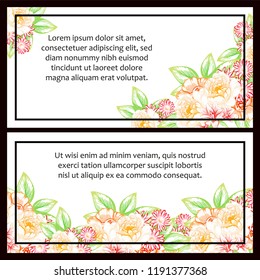 Romantic wedding invitation card suite. Wedding, marriage, bridal, birthday, Valentine's day.