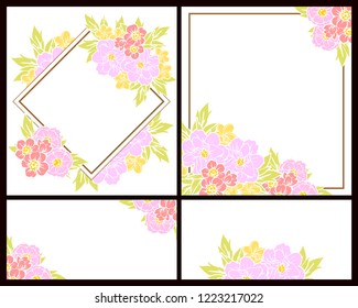 Romantic wedding invitation card suite. Wedding, marriage, bridal, birthday, Valentine's day.