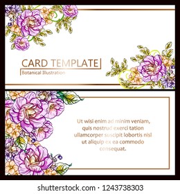 Romantic wedding invitation card suite. Wedding, marriage, bridal, birthday, Valentine's day.