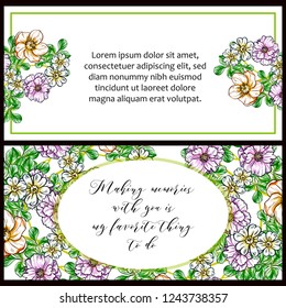 Romantic wedding invitation card suite. Wedding, marriage, bridal, birthday, Valentine's day.