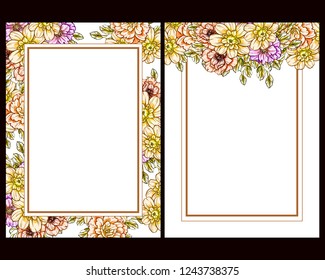 Romantic wedding invitation card suite. Wedding, marriage, bridal, birthday, Valentine's day.