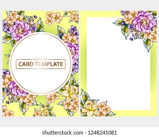 Romantic wedding invitation card suite. Wedding, marriage, bridal, birthday, Valentine's day.