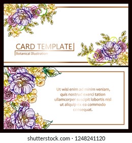 Romantic wedding invitation card suite. Wedding, marriage, bridal, birthday, Valentine's day.