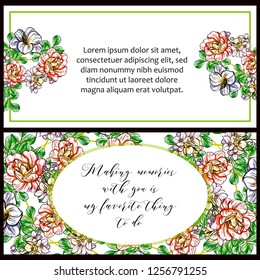 Romantic wedding invitation card suite. Wedding, marriage, bridal, birthday, Valentine's day.