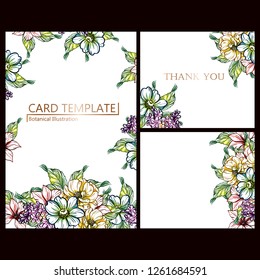 Romantic wedding invitation card suite. Wedding, marriage, bridal, birthday, Valentine's day.
