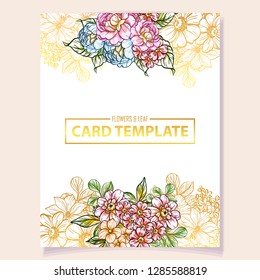 Romantic wedding invitation card suite. Wedding, marriage, bridal, birthday, Valentine's day.