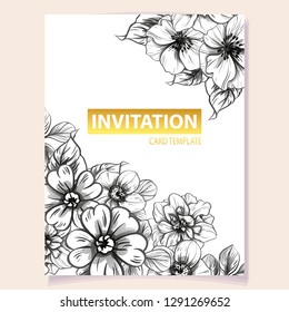 Romantic wedding invitation card suite. Wedding, marriage, bridal, birthday, Valentine's day.