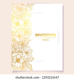 Romantic wedding invitation card suite. Wedding, marriage, bridal, birthday, Valentine's day.
