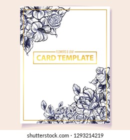 Romantic wedding invitation card suite. Wedding, marriage, bridal, birthday, Valentine's day.