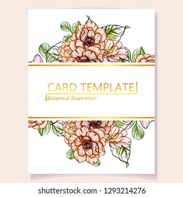 Romantic wedding invitation card suite. Wedding, marriage, bridal, birthday, Valentine's day.
