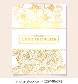 Romantic wedding invitation card suite. Wedding, marriage, bridal, birthday, Valentine's day.
